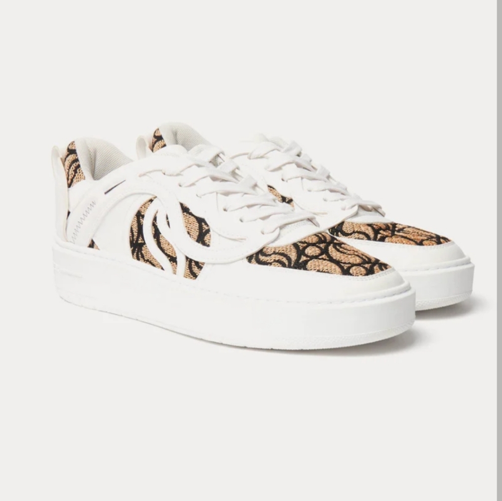 Stella McCartney - Women's S-Wave 1 Contrast Ecru / White Low Top Sneakers